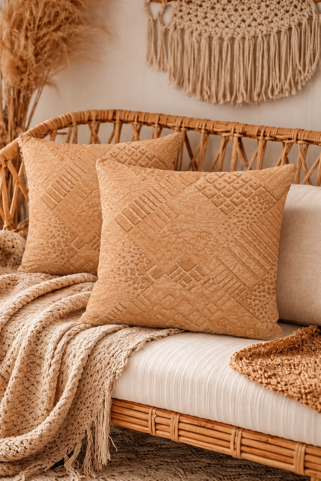 Earthen Grid Basic Pillow