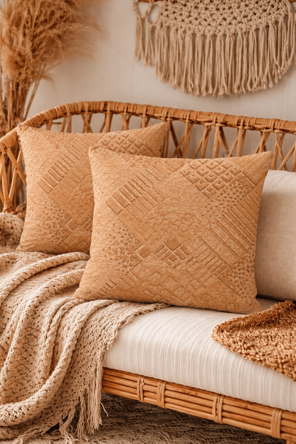 Earthen Grid Basic Pillow